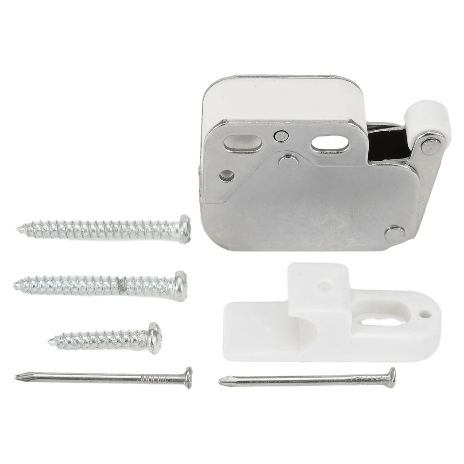 1PCS Cold Rolled Steel&Nylon Snap Lock Mini Touch Latch Automatic Spring Push Catch Lock For Cupboard Cabinet Doors Hardware
