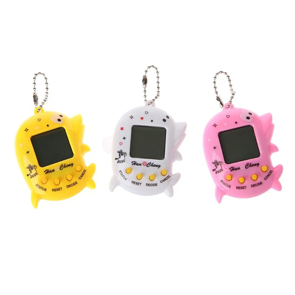 Creative Dolphin Shaped Electronic Pet Game Machine 168 Pet In One Mini Bead Chain Game Machine Tamagotchi Toy Nostagic Game