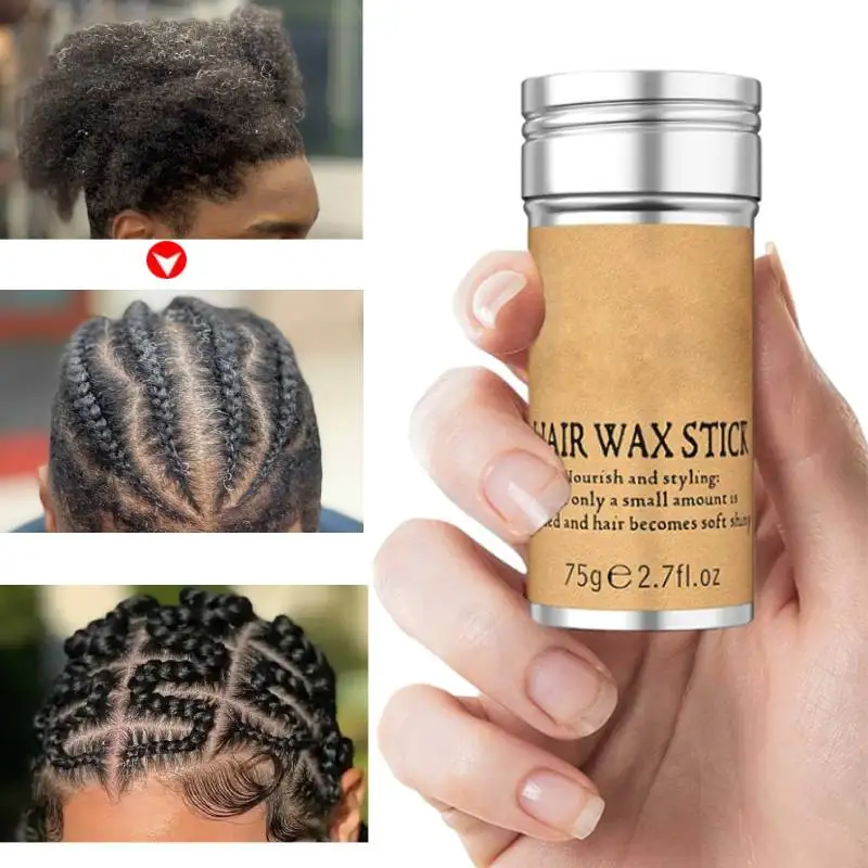 2.7fl.oz Hair Wax Stick for Frizz Control, Non-Greasy Edge Smoothing Pomade Stick, Portable Hair Styling Tool for Women & Men