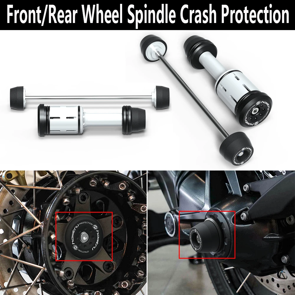 motorcycle Front Rear wheel Spindle Crash Protection For BMW R1200R R1200RS R1250R R1250RS 2015-2023