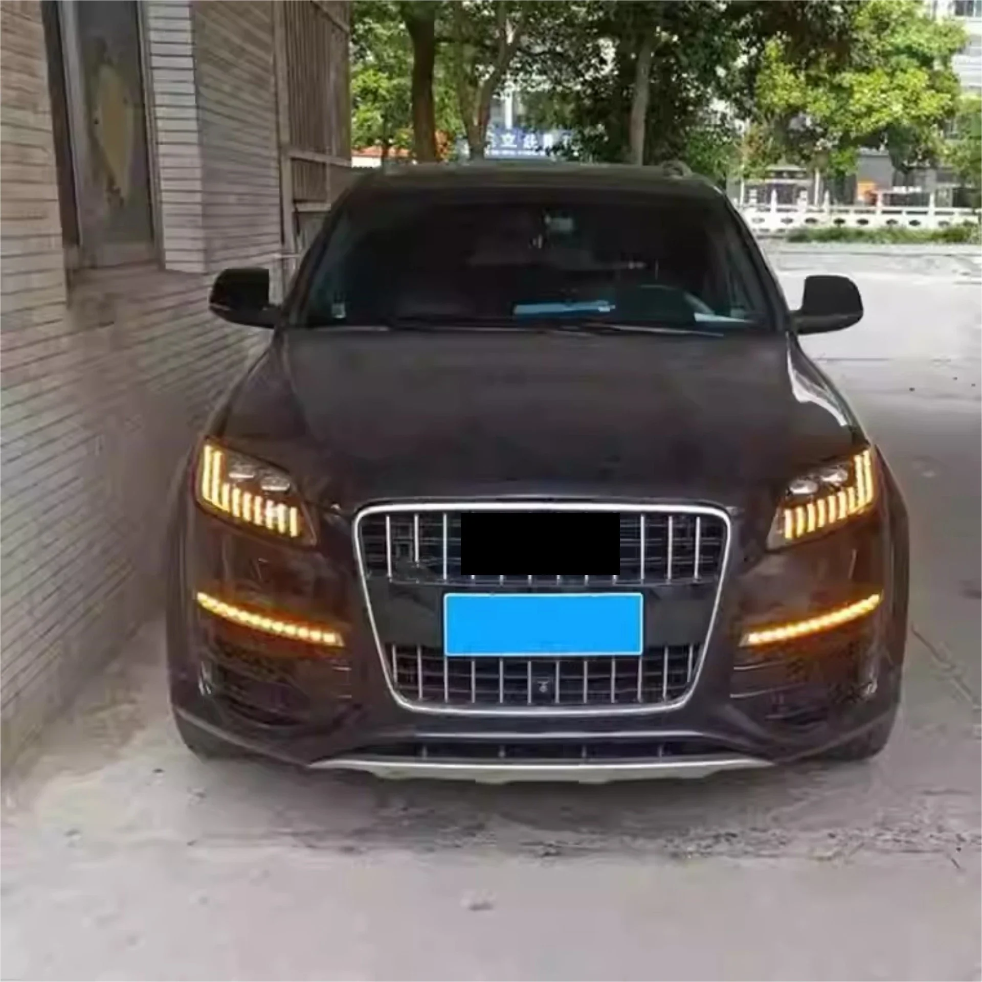 Body Kit Led Front Headlight Assembly for Audi Q7 06-15 Daytime Running Light Turn Signal Car Accessories