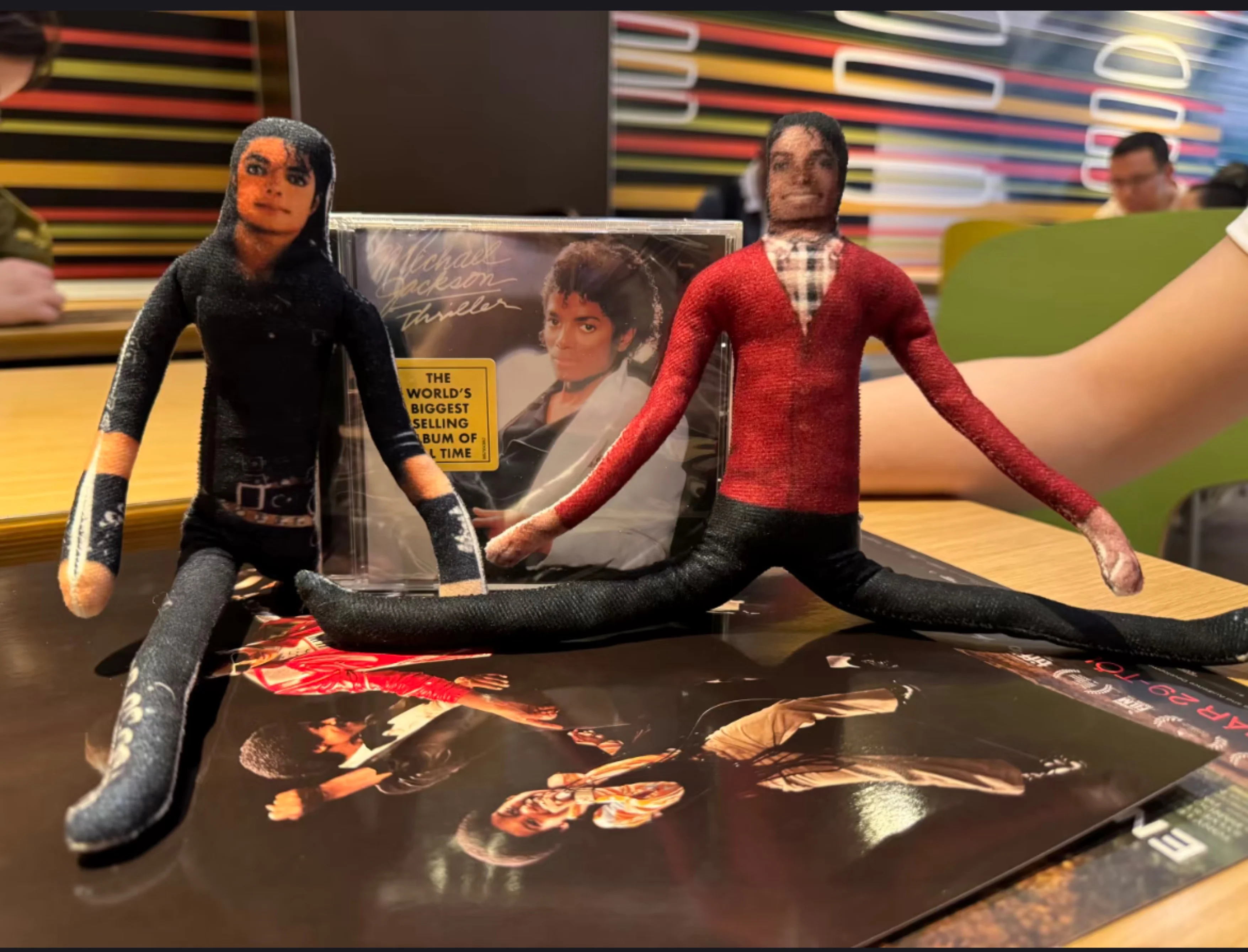 New Style  Michael Jackson Cosplay Prop Doll Plush Stuffed Figure Dolls Room Decoration Abstract Joint Mobility Props Gift