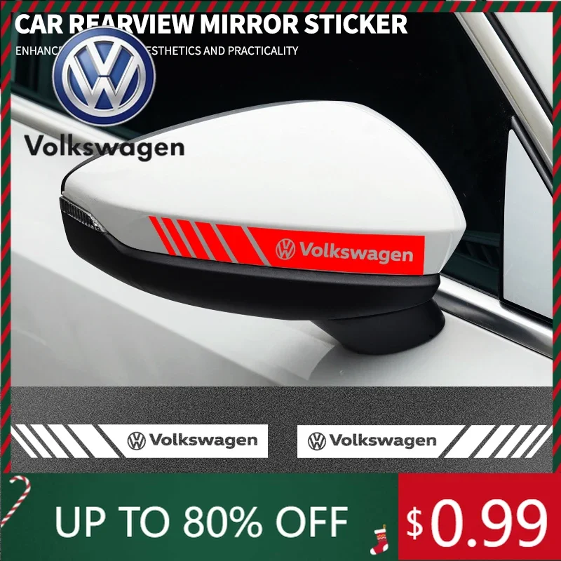 

For VW Volkswagen Jetta MK5 Golf Car Vinyl Stripe Rearview Mirror Decal Strips Auto Side Body Accessories For Volkswagen VW Tour