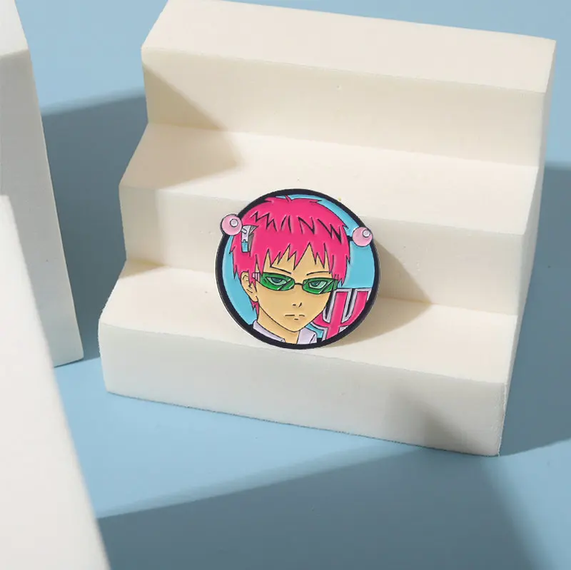 Saiki Kusuo No Psi Nan Enamel Pins Custom Movie Anime Brooches Bag Clothes Lapel Pin Film Cartoon Jewelry Gift for Kid Friend