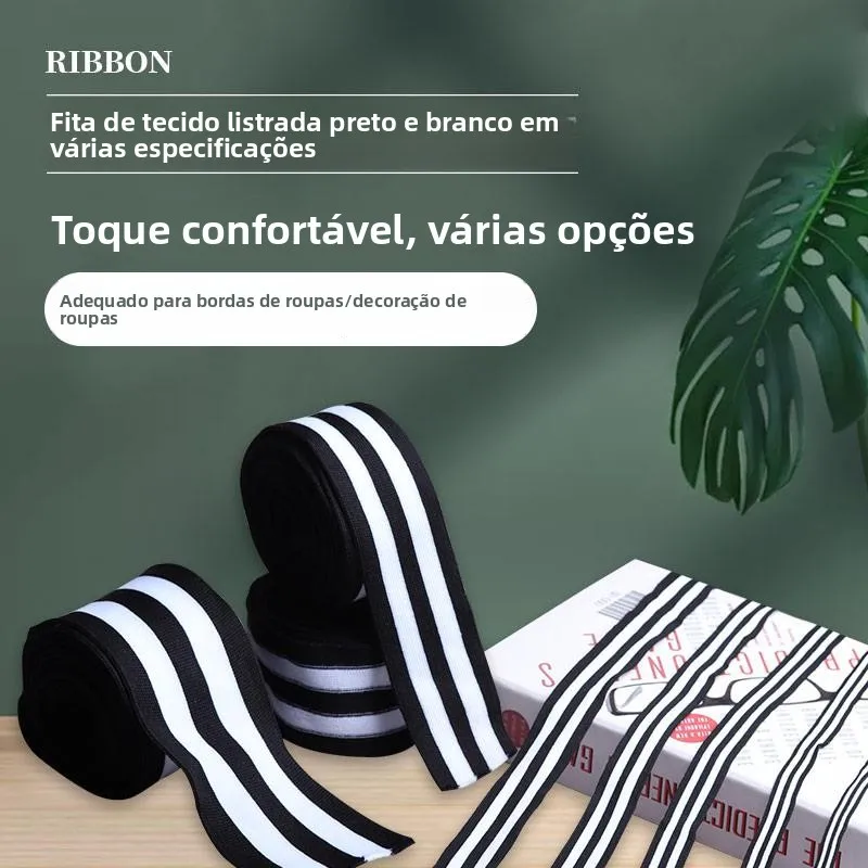 fita-decorativa-larga-para-calcas-jeans-e-sueteres-acessorios-de-costura-diy-tecido-listrado-preto-e-branco