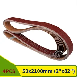 4PCS 50*2100mm Abrasive Sanding Belt Polishing Metal Wood Grinding,2
