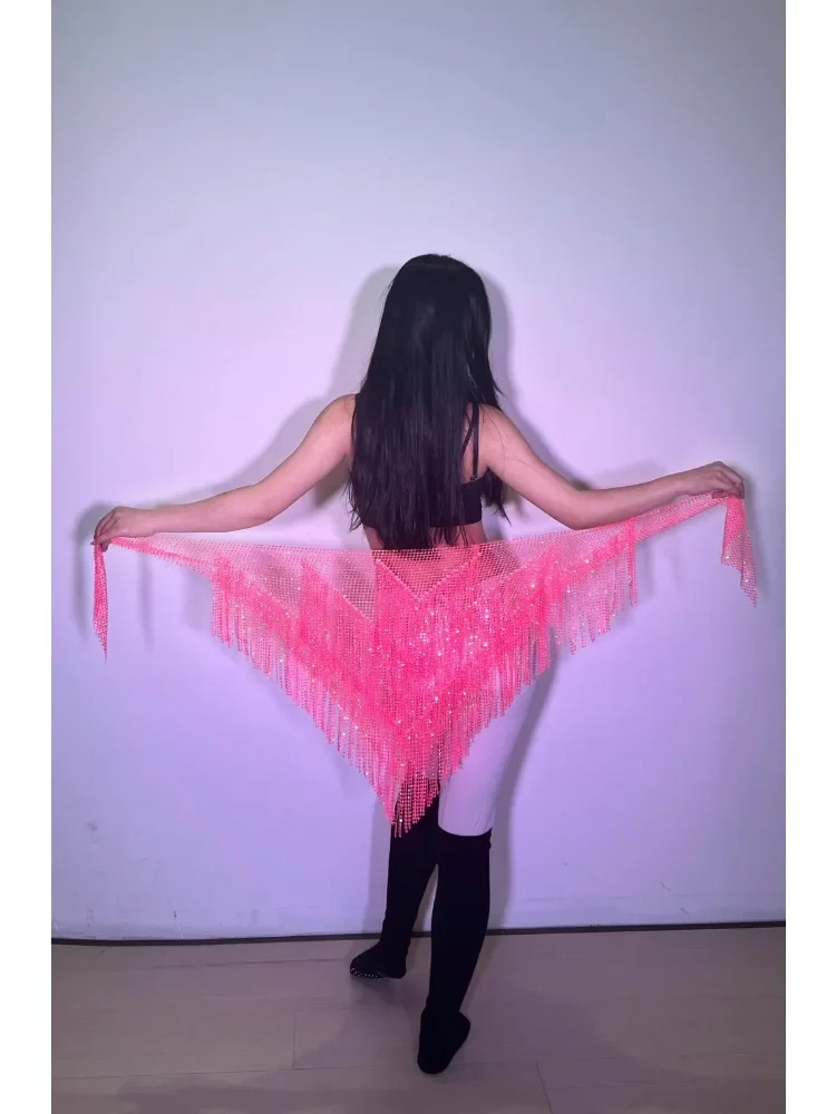 

Customized Belly Dance Fantasy Star River Hip Scarf Sparkling V Wave Triangle Waist Chain Beginner Performance Accessories