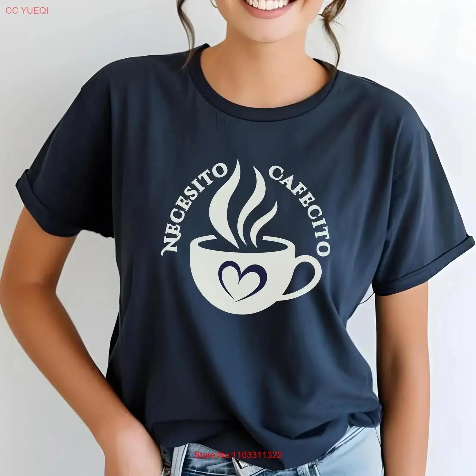 Camiseta para amantes del café español Necesito Cafecito para bebedero Obsessed Latte Espresso Cappuccino Macchiato Love vintage lavado