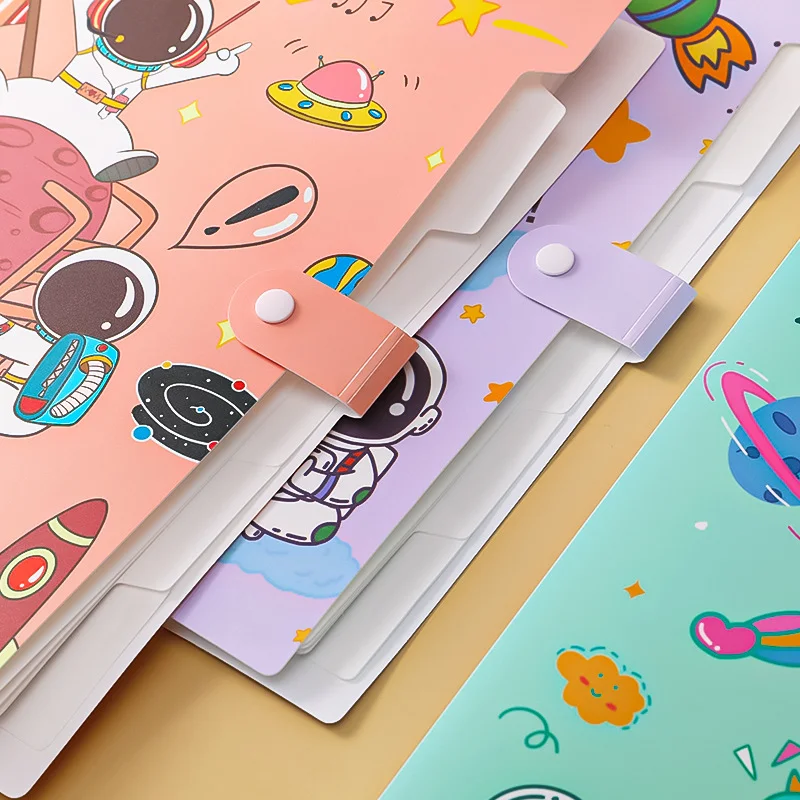 Cute A4 File Folder Bag Waterproof Document Paper Organizer Case School Stationery Student Office Accessories
