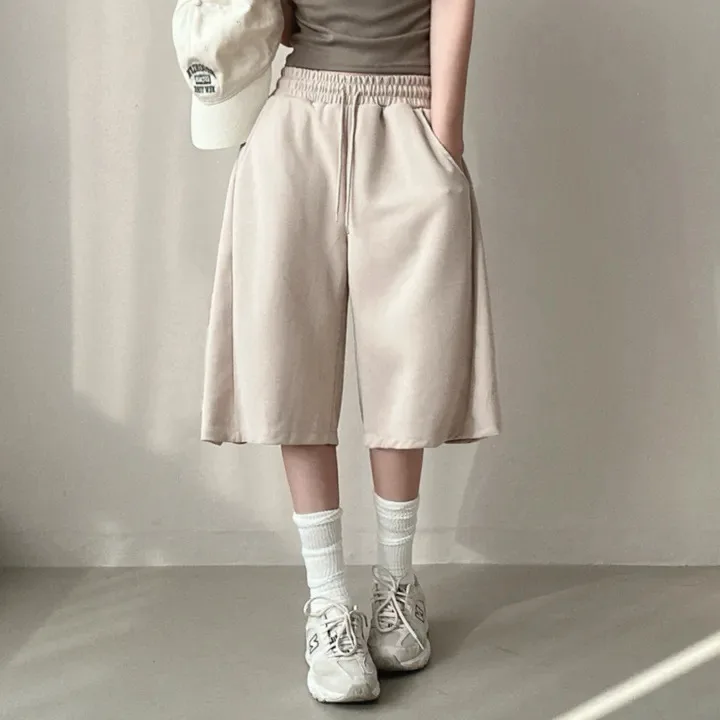 

Модные шестицветные летние тонкие широкие брюки в корейском стиле, свободные женские повседневные брюки из органического хлопка с высокой талией