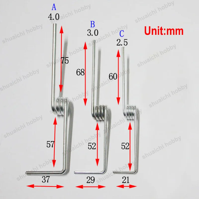 1PCS Landing Gear Front Wheel Steering Bracket Dia 2.5mm 3mm 4mm Steel Wire Carrier Holder for RC Electric Oil-powered Airplane