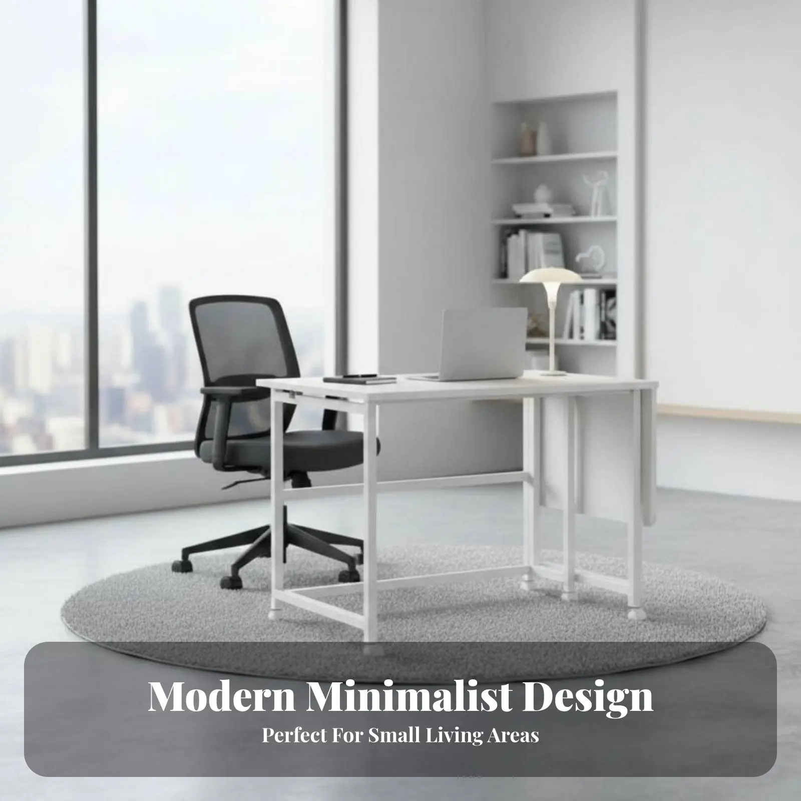 Überbett-Laptoptisch, faltbares Design, rollbarer Überbett-Laptopwagen, platzsparend, mobil mit Rollen für Wohnungsbewohner