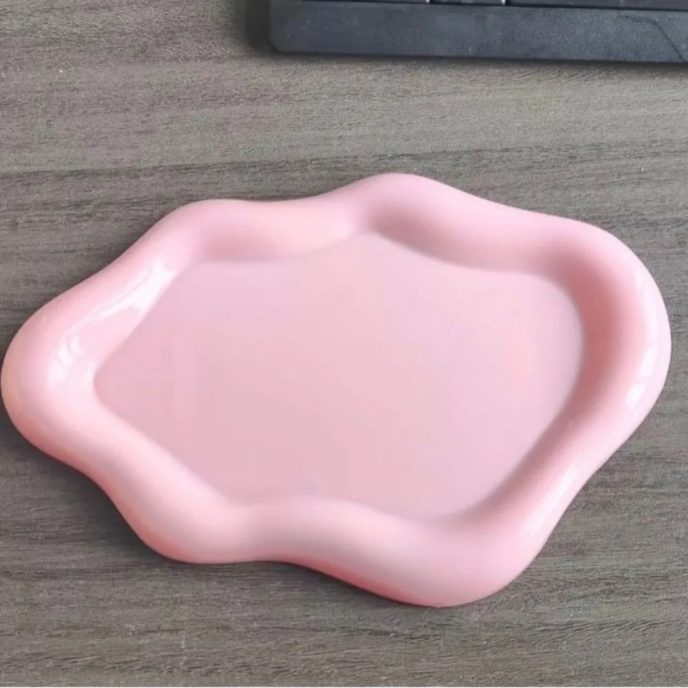 

Ins Plastic Jewelry Tray Mini Cloud Shape Jewelry Display Plate Storage Plate Watches/Keys Storage