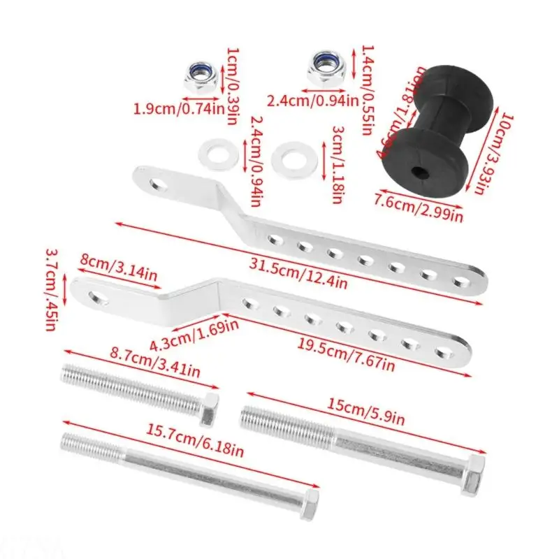 G7NA Universelle Marine-Kielrollenhalterung, geeignet für verschiedene Bootstypen. Einfache Installation für sicheren Transport – Detail 6