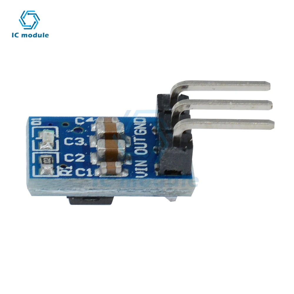 5Pcs 3 Pins AMS1117 DC4.5V-7V to 3.3V DC6V-12V to 5V Voltage Regulator Down DC-DC Step Down Power Supply Buck Module 800mA