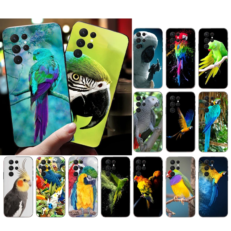 Phone Case for Samsung S24 S23 S22 S21 S20 Ultra S20 S22 S21 S10E S20 FE S24 Plus Parrot Bird Macaw Case