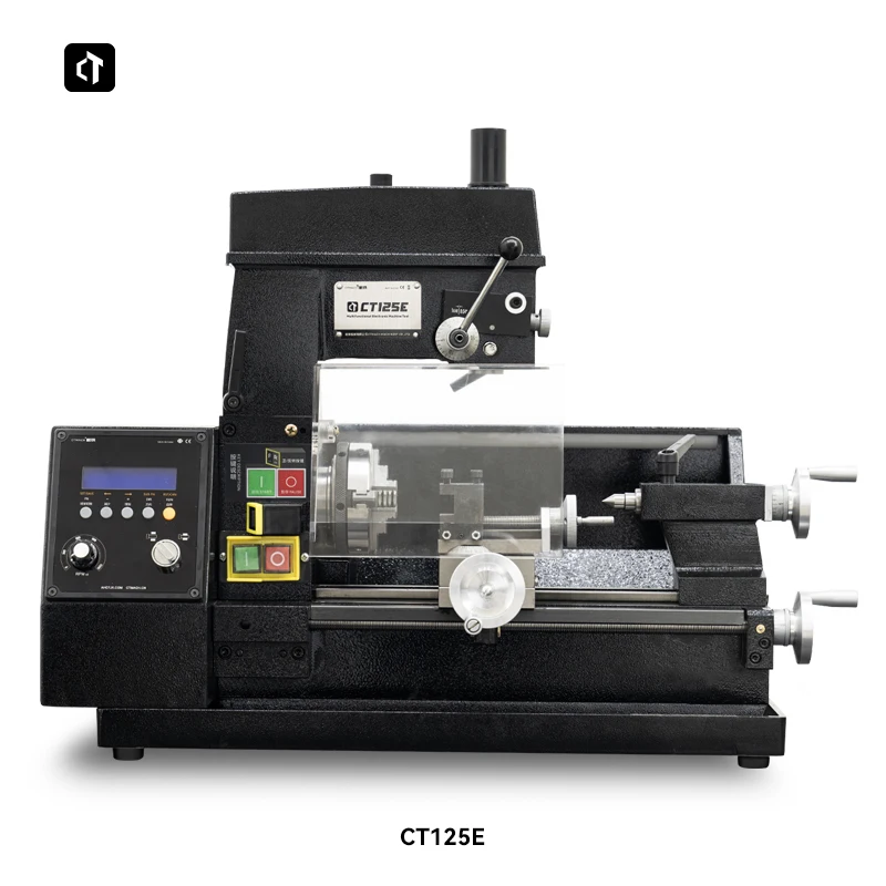 CT125E Mini Lathe Milling Machine Multi-Function Lathe Mill Drill Combo Machine for Metal Working Teaching & DIY