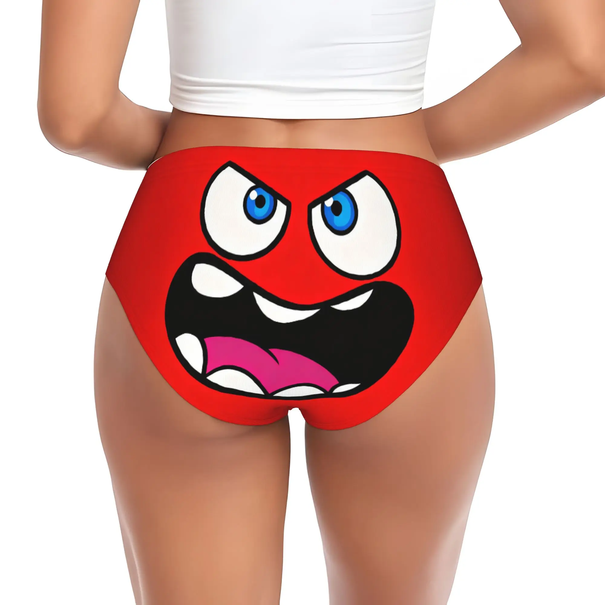 Custom Funny Expression Face  Briefs Underwear Womens Comfortable Stretch  Panties