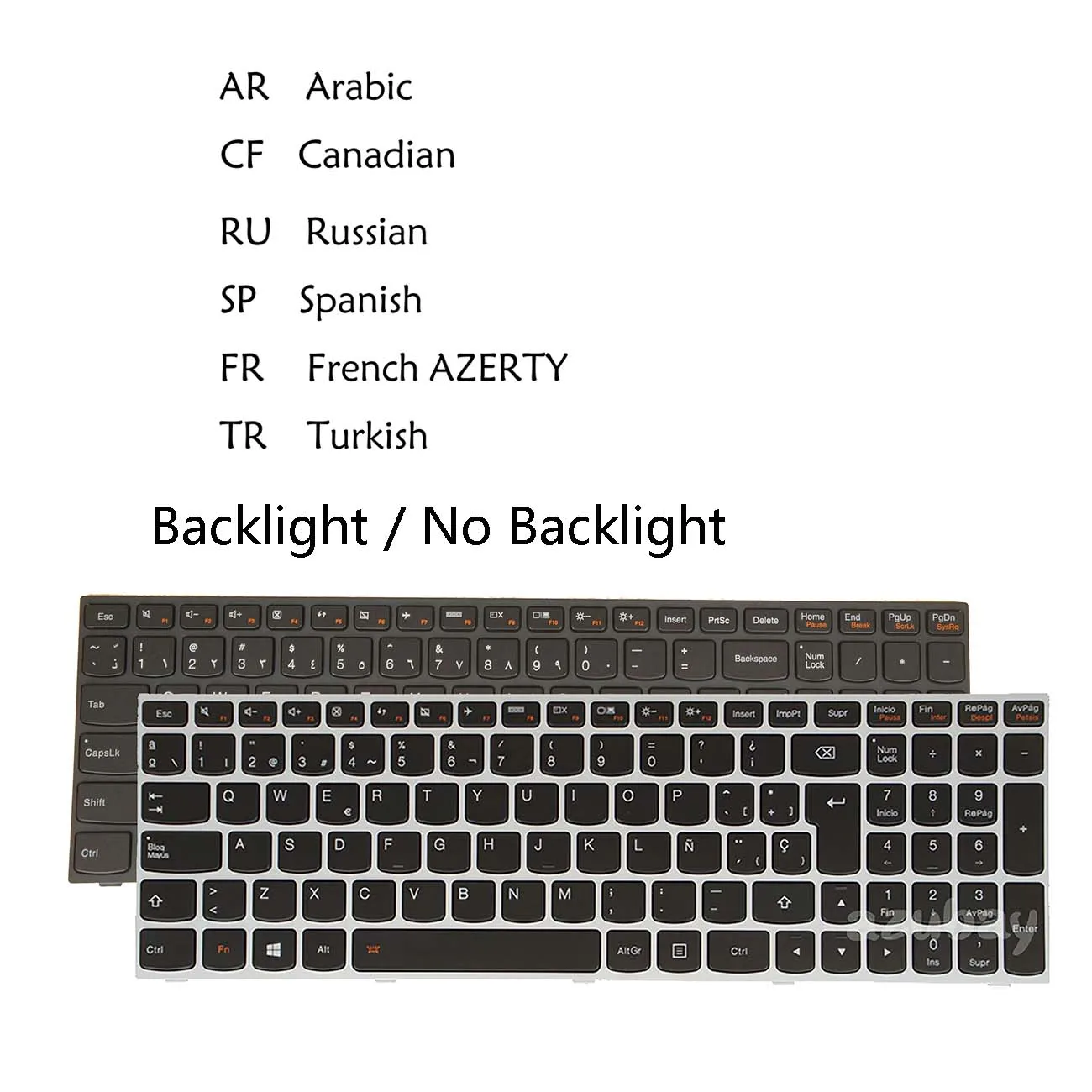 Keyboard For Lenovo G50-30 G50-45 G50-70 G50-70m G50-80 G51-35 G70-35 G70-70 G70-80 Russian Arabic Spanish Canada French AZERTY