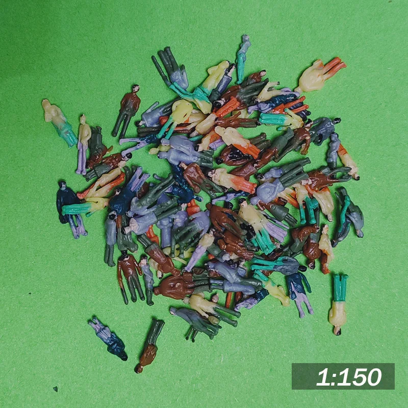 Maßstab 1:75-1:200 Miniatur-Weißform, Menschenmodell, Figurenmaterialien zum Bauen, Sandtisch, Szenenlayout, Diorama-Kits, 100 Stück – Detail 9