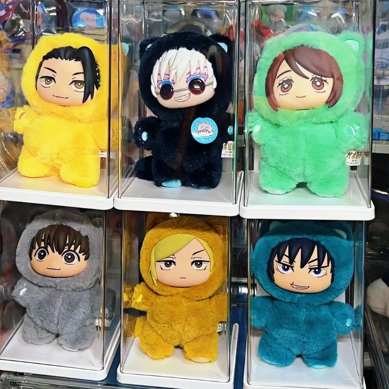 재고 있음 인기 이아키 주술회전 고양이 귀 플러시 시리즈 푹신한 랜덤박스 애니메이션 피규어 플러시 비닐 펜던트 미스터리 박스 맞춤 선물