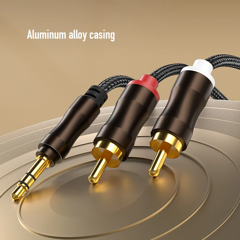 RCA To 3.5 mm Jack Aux Audio Cable Hifi Stereo 3.5mm To 2RCA Splitter Cable For Home Theater TV PC Amplifiers DVD Speaker Wire view 4