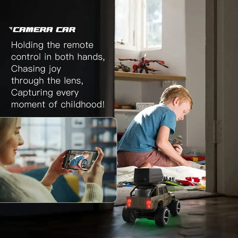 سيارة KF32 Mini RC جديدة 1:64 2.4G جهاز تحكم عن بعد مع كاميرا 720P FPV واي فاي APP التحكم عالي السرعة ​ ​ لعبة سباق السيارات هدية لـ K