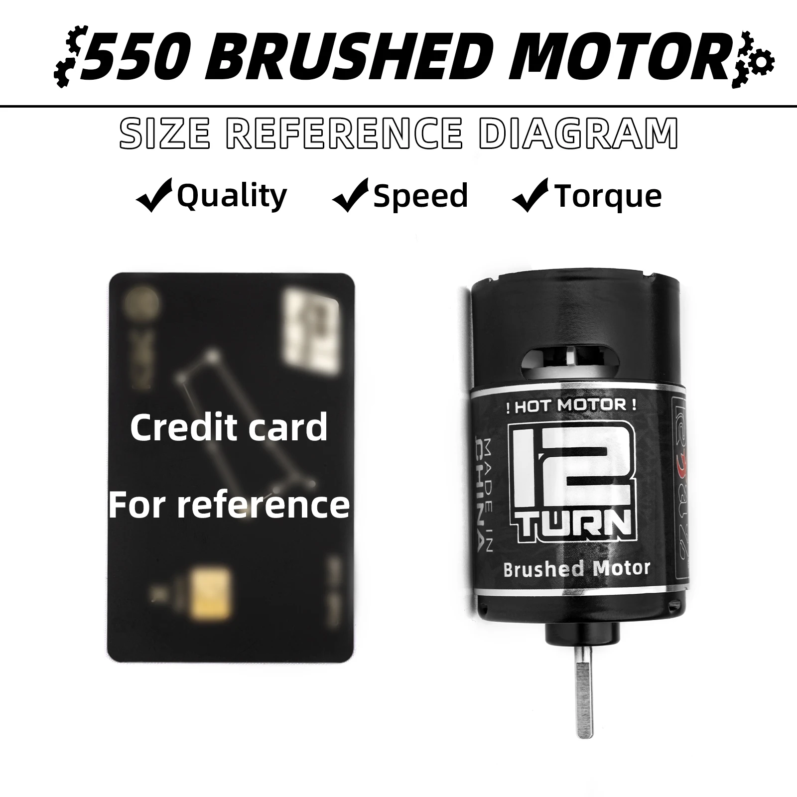 RC 550 Brushed Motor 12T with 60A Brushed ESC for 1/10 RC Crawler Axial SCX10 90046 Traxxas TRX4 D90 Hpi Tamiya arrma