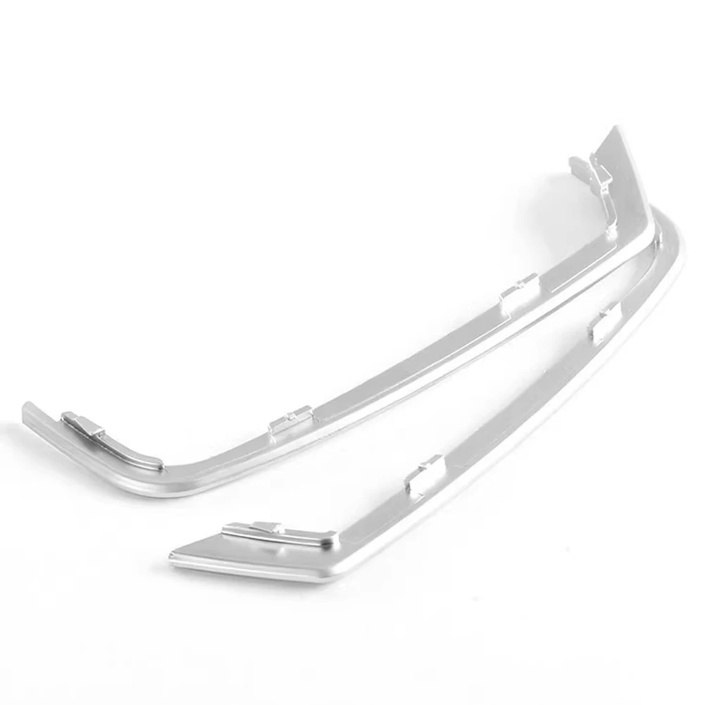 2/4 قطعة غطاء مكبر الصوت للباب الأمامي فجوة الكسوة الفضة ABS القوالب الداخلية لسيارات BMW 5 Series F10 2011-2013 اكسسوارات السيارات الداخلية #6