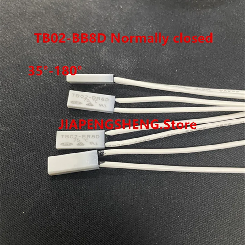 100pcs Micro temperature switch small size temperature control switch TB02-BB8D normally closed temperature protector 35-155