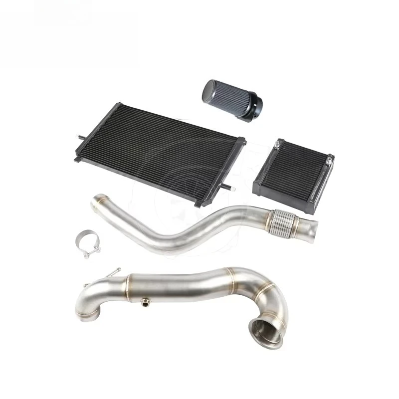 Exhaust Downpipe + Air Intake Filter + Radiator for  A45 CLA45