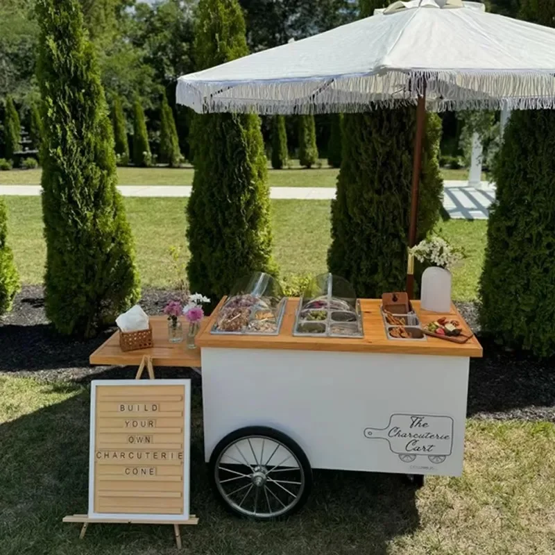 Custom Metal Candy Cart Detachable Food Cart Mobile Commerce and Decorative Deli Cart