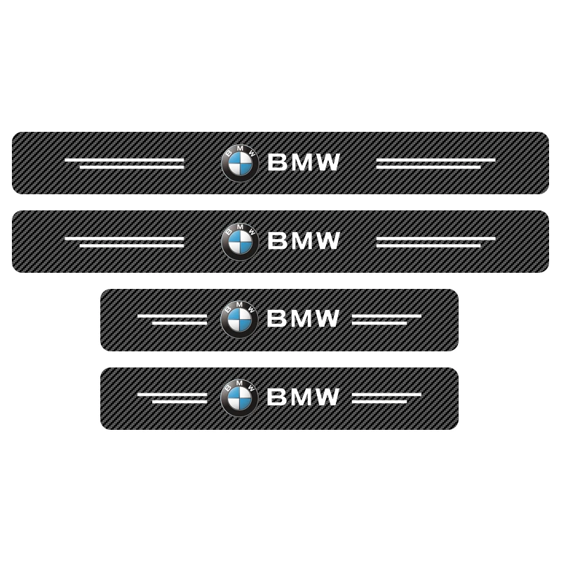 Auto Carbon Fiber Protective Door Sill Strip Sticker Accessories For BMW M Performance M2 X2 X3 E30 E39 E46 E53 E60 G30 F10 F11