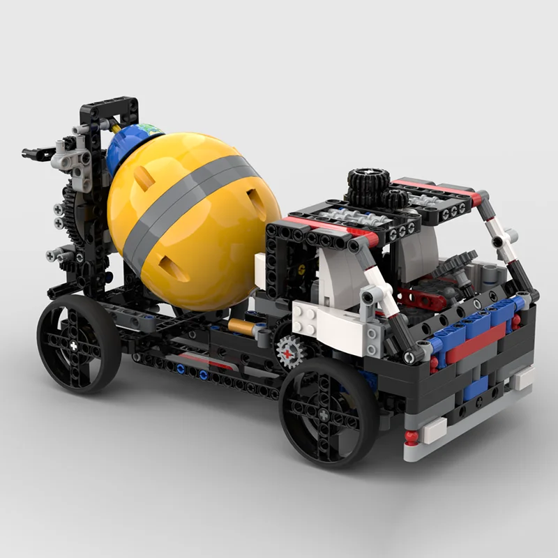 429 pçs moc caminhão misturador de concreto modelo técnico blocos de construção construção criativo presentes natal brinquedo idéia educação crianças