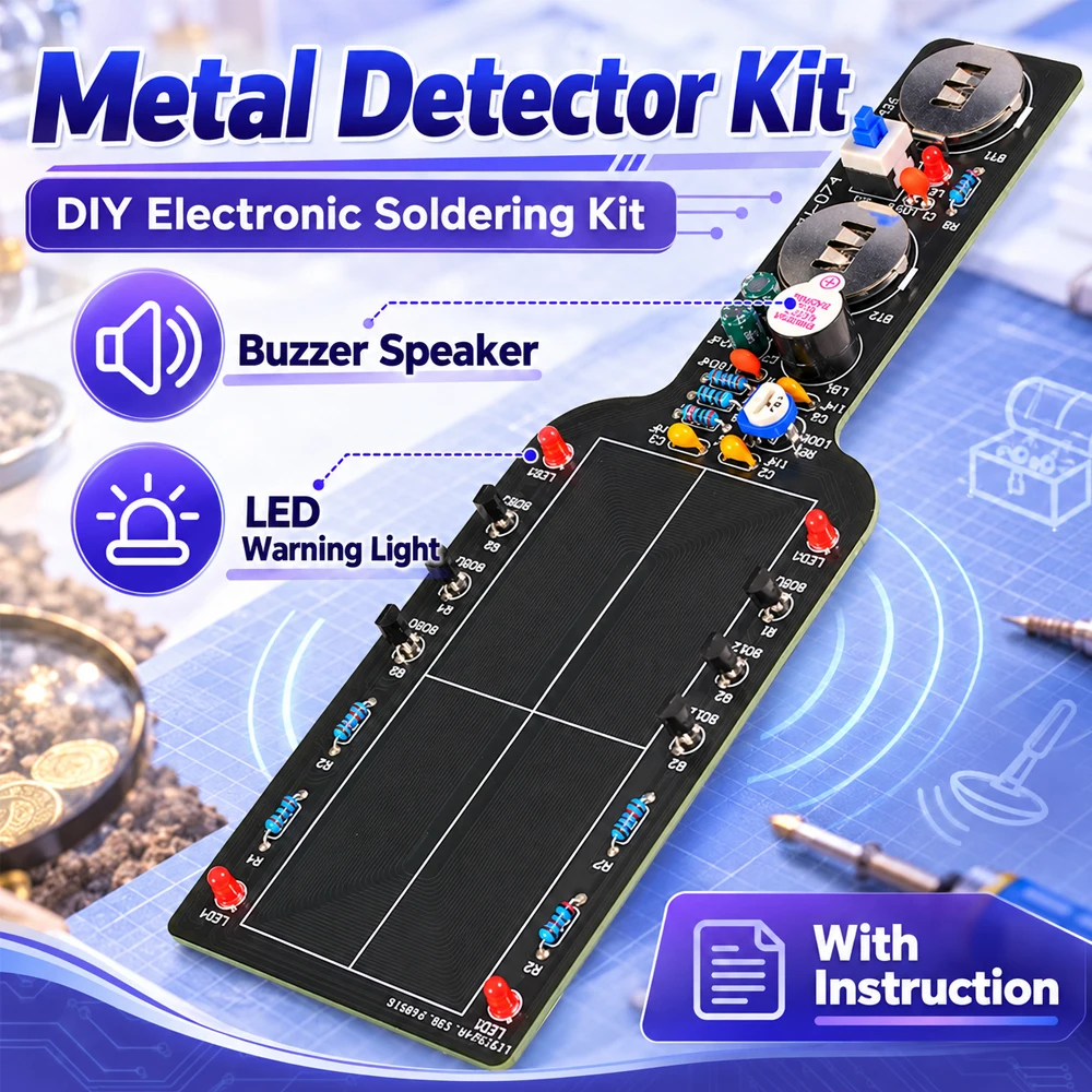 DIY Electronic Kit MINI Handheld Metal Sensing Detector DIY Soldering Project Practice Electronic Module Kit Solder Assembly