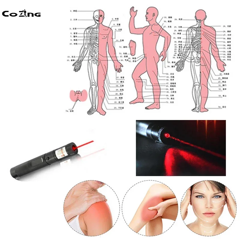 Portable Acupuncture Point Massage Pen Muscle Stimulator Laser Acupuncture Point Stimulation Body Massage Pain Relief Tools