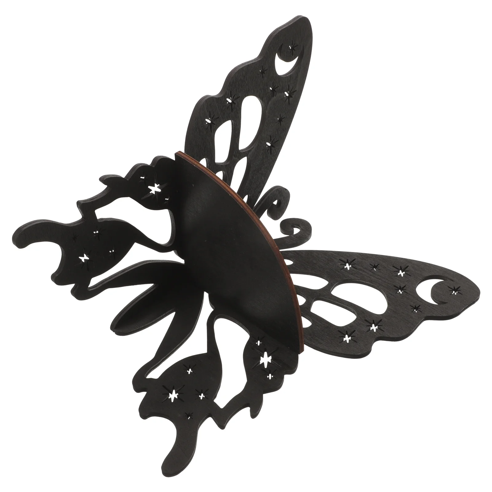 Butterfly Storage Rack Shelves Display Shelf Wooden Corner Floating for Wall Decor Wall-mounted Hanging