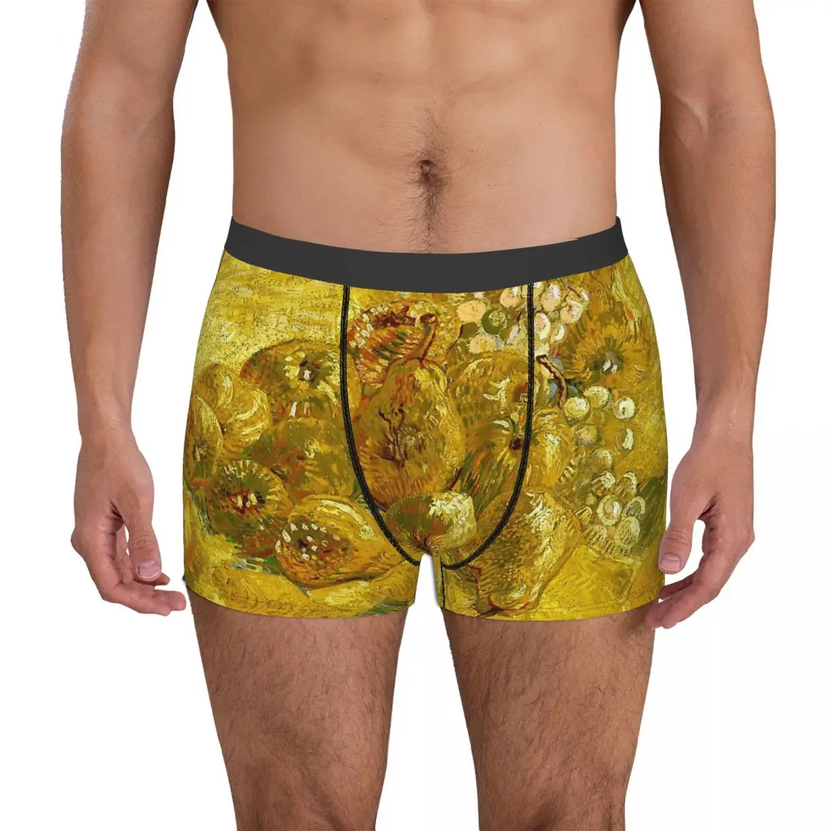 Quinces, Lemons Pears And Grapes Van Gogh Oil Painting Art Underpants Cotton Panties Man Underwear Ventilate Shorts Boxer Briefs