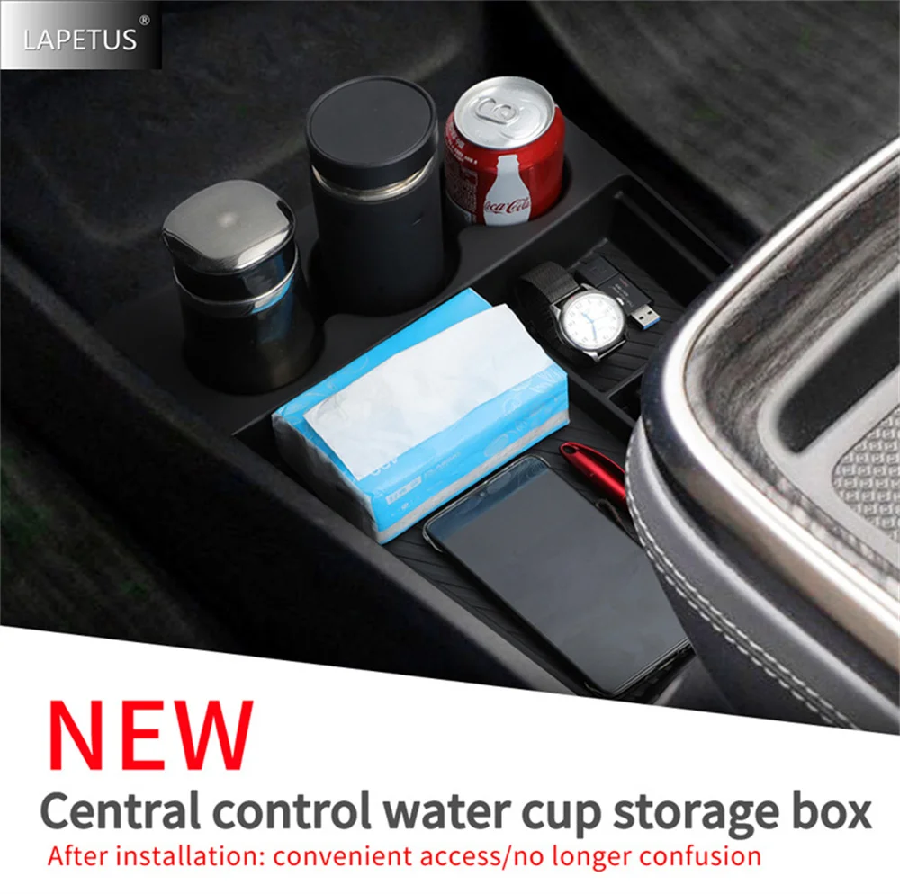 

For Rivian R1T R1S 2022 2023 2024 Front Door Storage Box Central Control Armrest Box Container Water Cup Holder Car Accessories