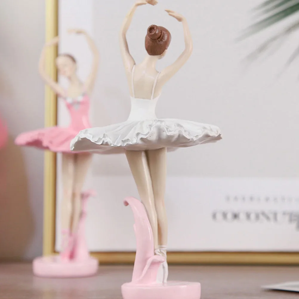 

Brown Decor Ballet Girl Ornaments Ballerina Statue Figurines for Girls Dancing Sculpture White Statues Dancer Bride