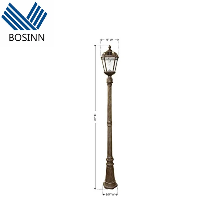 Garden Pillar Light Decorative Villa Pathway Landscape Lamp Residential Courtyard High Pole Solar Post Lamps