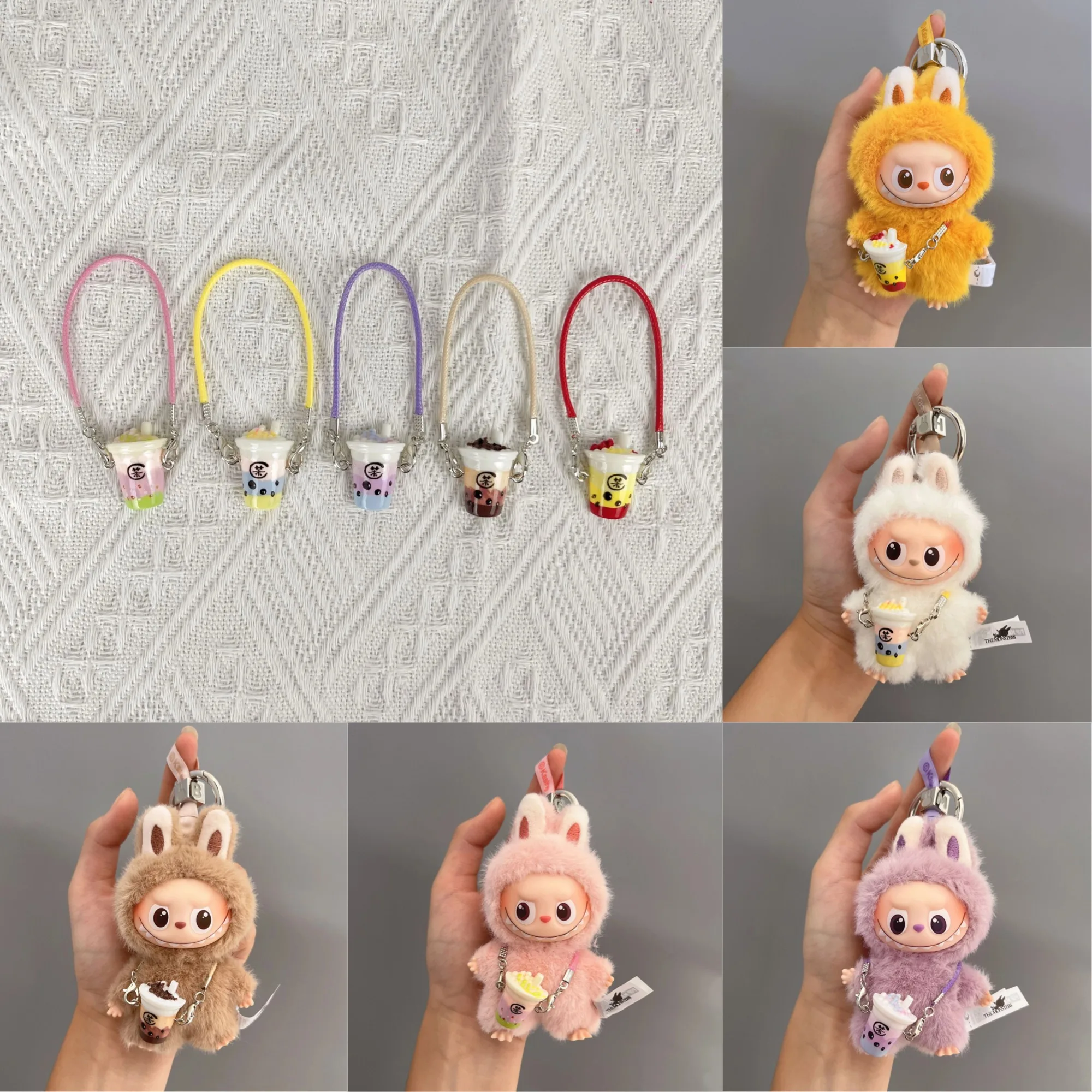 

Bag Only 4th Gen Mini Labubu Bubble Tea Cup Crossbody Bag Multi-Color Milk Tea Accessory for Vinyl Plush Doll Fashion Outfit
