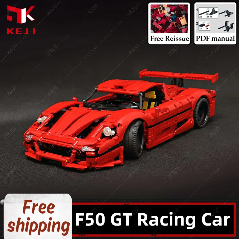 

KEJI MOC-75543 F50 GT 1:10 Super Racing Car Model Building Blocks Bricks Kit DIY Toys Christmas Gift