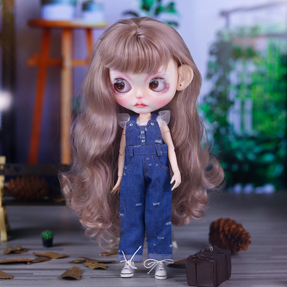 

ICY DBS Blyth Doll 1/6 BJD mixed color gold long hair custom hand carved eyebrows, lips, and face gifts