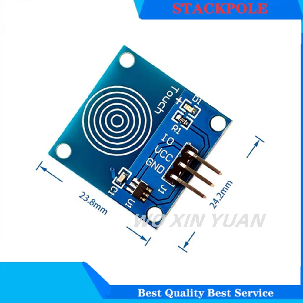 10Pcs TTP223 Touch Key Switch Module Button Self-Locking No-Locking Capacitive Single Channel Reconstruction