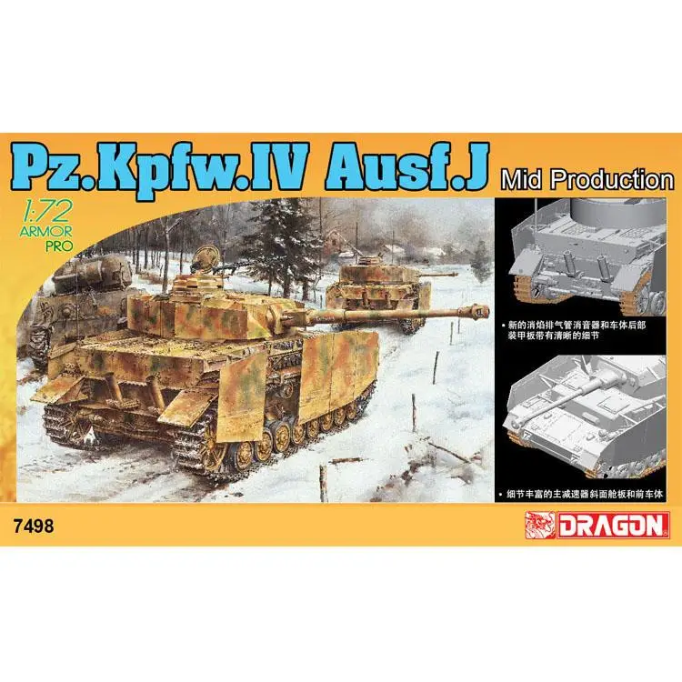 

DRAGON 7498 1/72 scale Pz.Kpfw.IV Ausf.J Mid Production