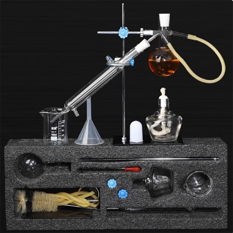 Complete set of distillation equipment essential oil distillation extraction equipment snake-shaped distillation condenser tube