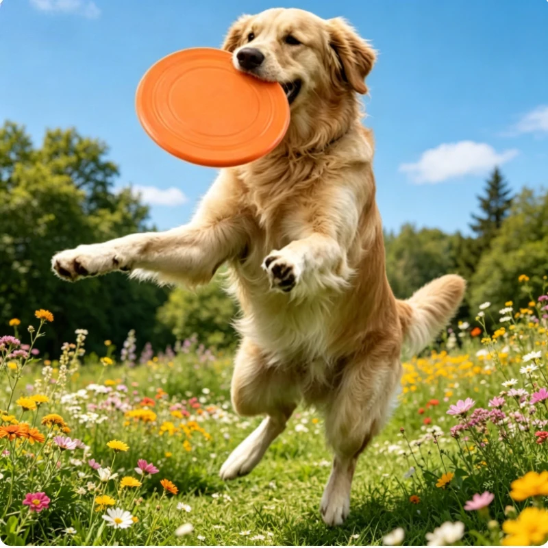 7 Farben Silikon-Flugscheibe Lustiges Hunde- und Katzenspielzeug Hundespiel Fliegende Scheiben Bissresistent Welpentraining Interaktives Haustierzubehör