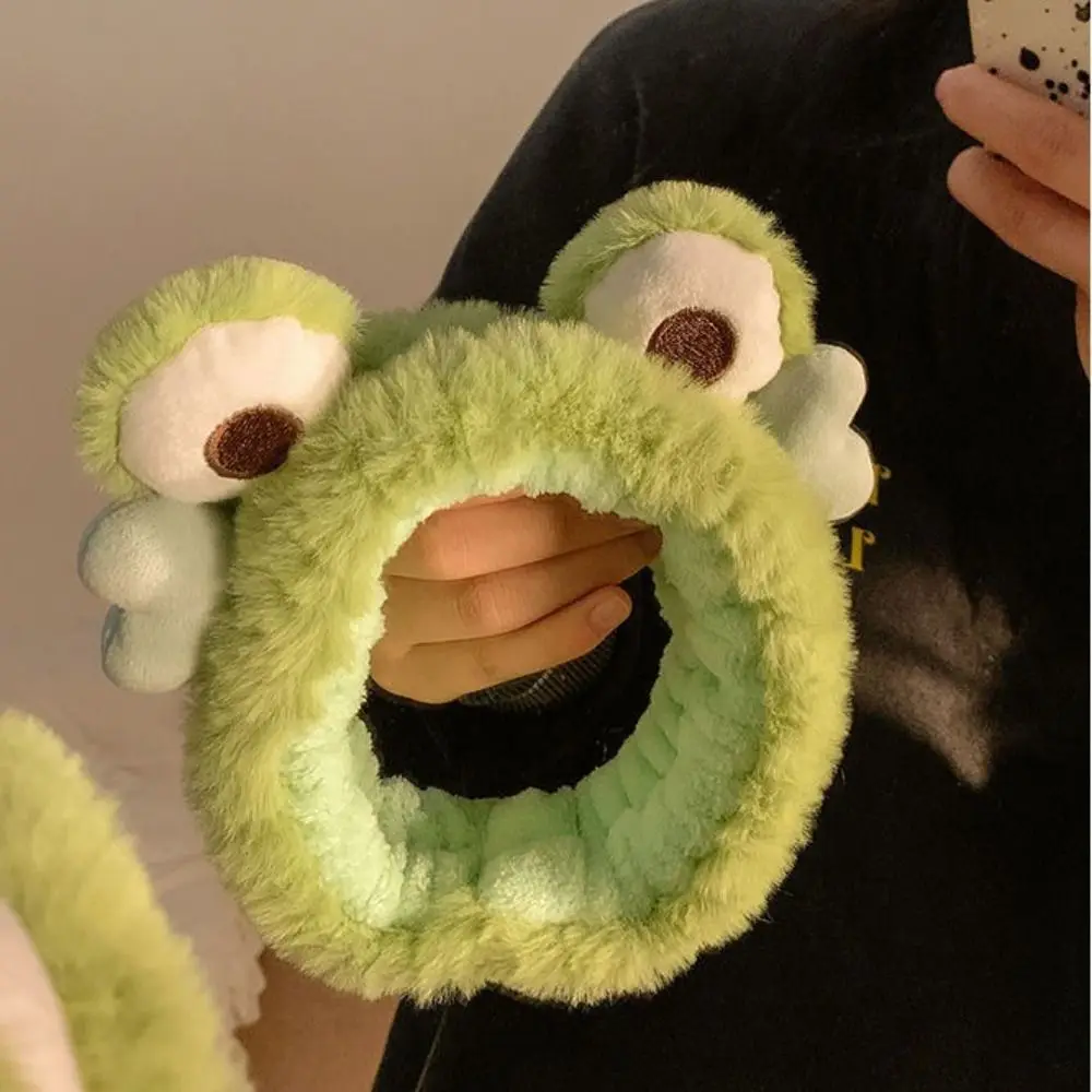 Funny Frog Animal Makeup Headband Wide-brimmed Elastic Hairbands Cute Girls Hair Bands Women Hair Accessories