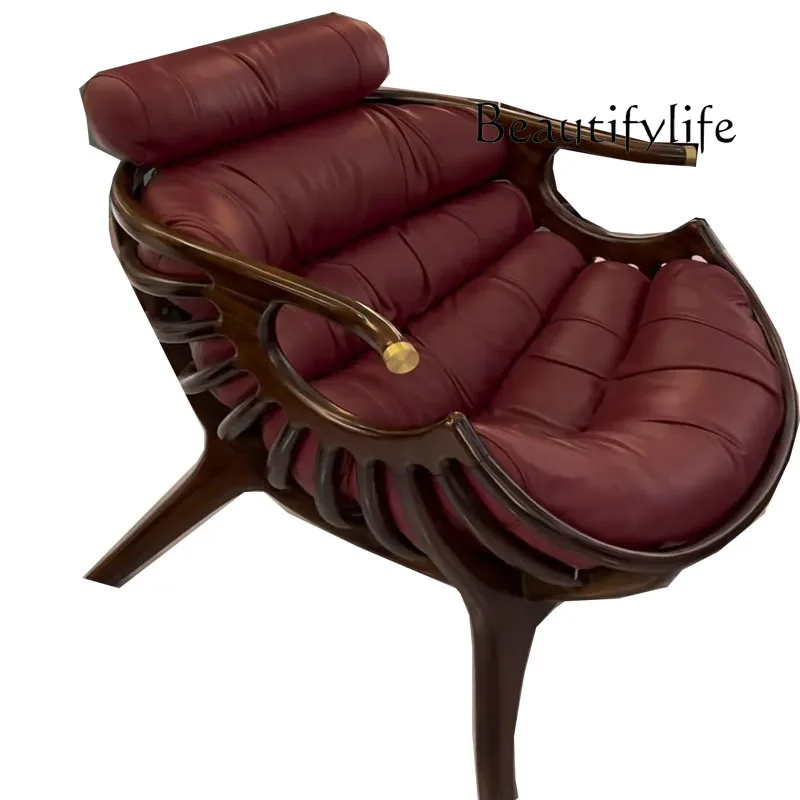

New Chinese ebony leisure chair simple sofa golden cicada chair balcony living room negotiation chair
